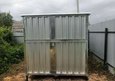 Хозблок с плоской крышей в дер. Слобода, Конаковский м.о, Тверская обл. Хозблок с плоской крышей в дер. Слобода, Конаковский м.о, Тверская обл.