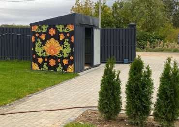 Хозблок в графитовом цвете и с принтом в дер. Никульское, г. Мытищи, МО