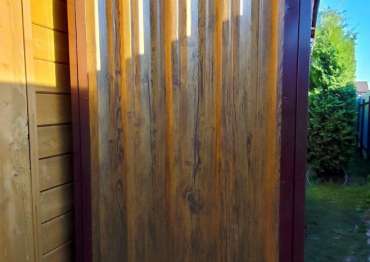 Две дровницы в расцветке "под дерево" в дер. Сокольниково, г.о. Домодедово, МО