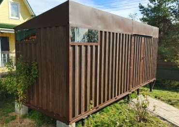 Хозблок с односкатной крышей в дер. Малинки, Сергиево-Посадский г.о, МО