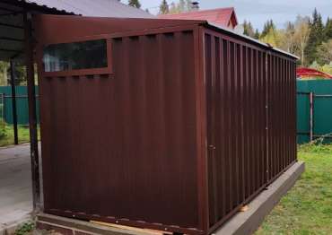 Хозблок с односкатной крышей в дер. Гаврилково, Сергиево-Посадский г.о, МО