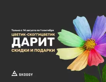 Акция от SKOGGY в августе Акция от SKOGGY в августе
