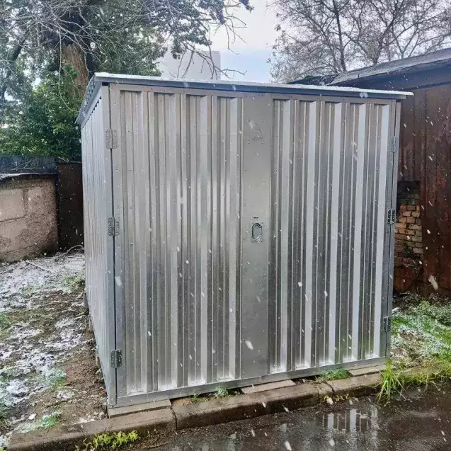 Современный контейнер для хранения различных вещей в цинковом цвете в г. Москва