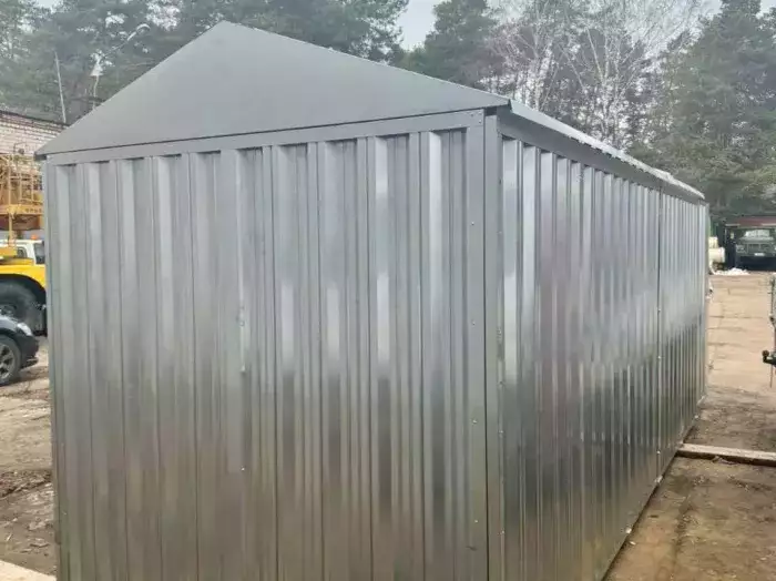 Вместительный контейнер для хранения с двускатной крышей в цинковом цвете на территорию аэродрома, г. Жуковский, МО