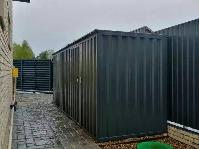 Современный контейнер для хранения с индивидуальными размерами в графитовом цвете в ЖК Огниково Парк, Истринский р-н, МО