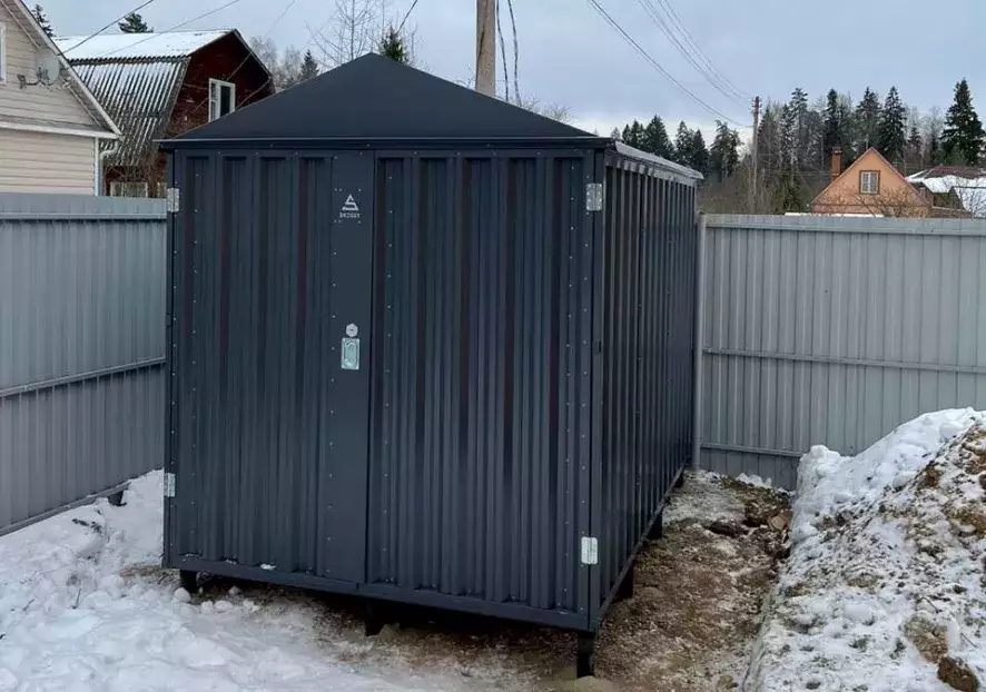Хозблок металлический для хранения с вандал-баром в с. Михайловское, ГО Одинцово