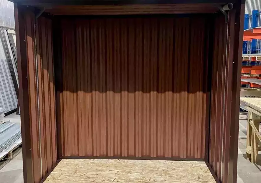 Стильная дровница в расцветке "под дерево" для заказчика в д. Романьково, Тульская область