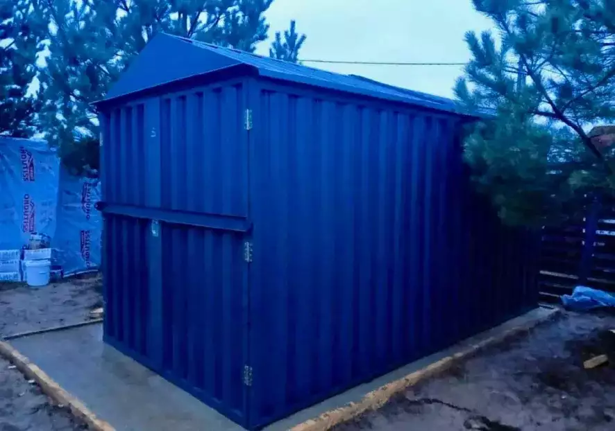 Стильный гараж для квадроцикла в графитовом цвете в СНТ Можайские сады, Можайский р-н, МО