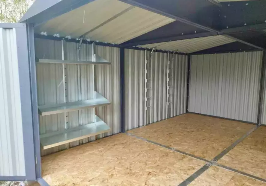 Современный хозблок для прицепа и садовых качелей в графитовом цвете в СТ Сирень, Сергиево-Посадский р-н, МО