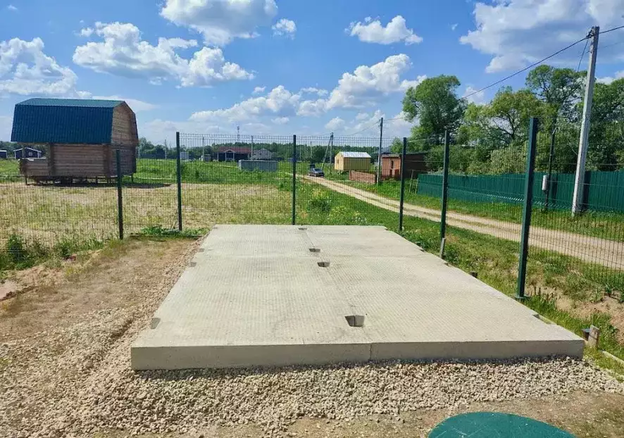 Подушка из щебня и бетонной плиты для хозблока в дер. Заречье, Можайский р-н, МО