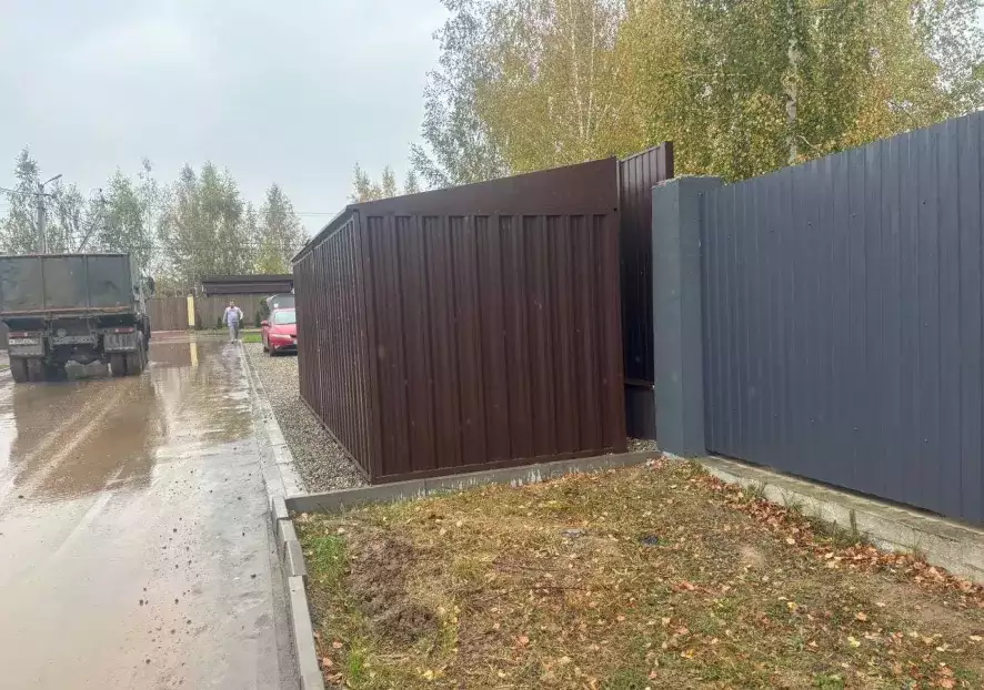 Гараж для заказчика в шоколадном цвете в с. Синьково, Раменский г.о., МО