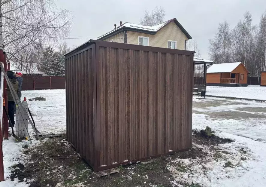 Гараж в расцветке "под дерево" Темный дуб в дер. Криулино, Павлово-Посадский г.о, МО