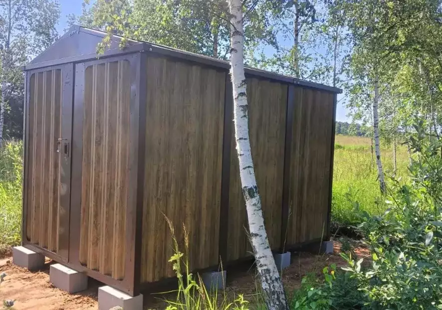 Секционный хозблок для садовых принадлежностей в дер. Новая, г.о. Серпухов, МО