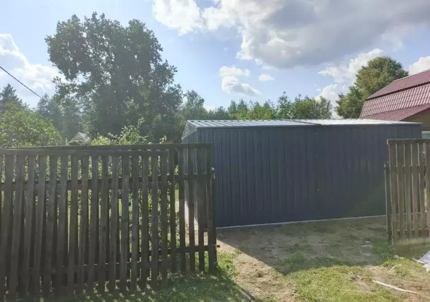 Автомобильный гараж в графитовом цвете в дер. Пекуново, Кирмский м.о, Тверская обл.