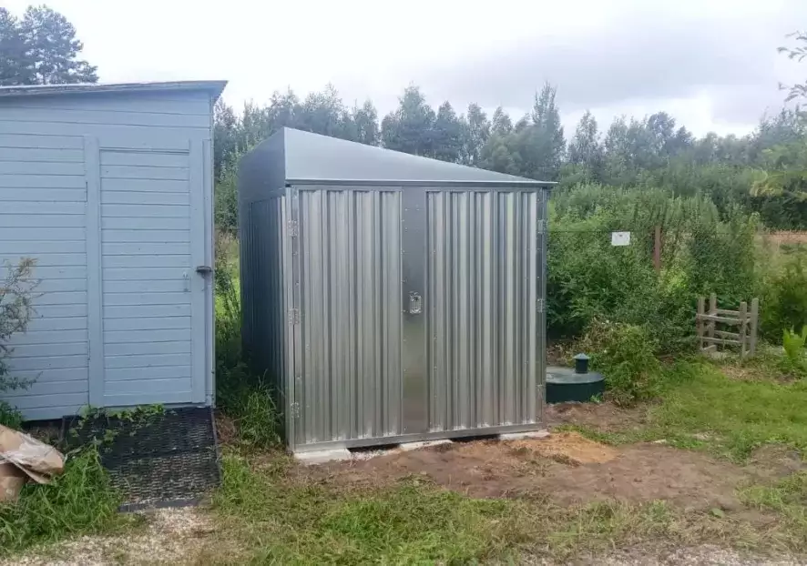 Хозблок в цинковом цвете в дер. Бортницы, г.о. Клин, МО