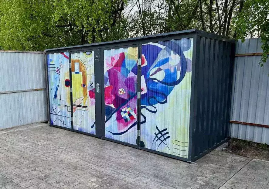 Гараж для квадроцикла с принтом и в цвете 