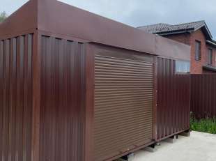 Хозблок для хозяйственных вещей в шоколадном цвете в дер. Духанино, г.о. Истра, МО