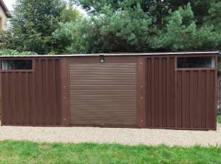 Хозблок для садовой техники и инвентаря в шоколадном цвете в дер. Хлябово, г.о. Мытищи, МО