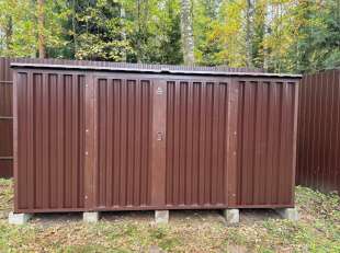 Хозблок для садового инвентаря в шоколадном цвете в дер. Устиновка, Раменский г.о, МО