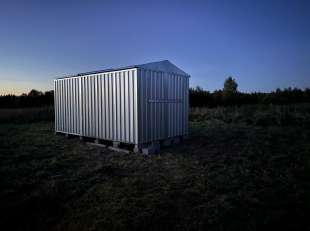 Гараж для мини трактора и прочей техники в цинковом цвете в Нижегородскую обл.