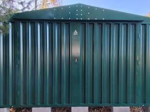 Хозблок для вещей с люком для погреба в зеленом цвете в дер. Люторецкое, г. о. Чехов, МО