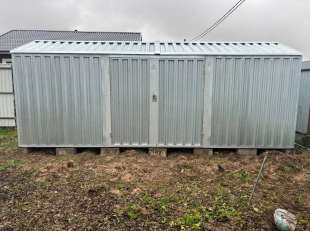 Хозблок для хранения резины и хозяйственных вещей в цинковом цвете в дер. Добрыниха, г.о. Домодедово, МО