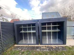 Два уличных шкафа для садового инвентаря и принадлежностей для автомобиля в графитовом цвете в дер. Малые Снопы, г.о. Солнечногорск, МО