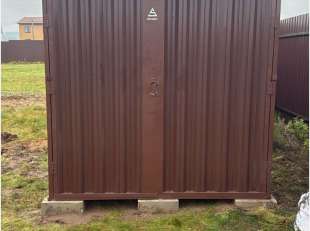 Хозблок для садовой техники и инвентаря в шоколадном цвете в дер. Наумово, Киржачский мун.окр, Владимирская обл.