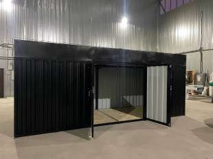 Хозблок для садовой техники и инвентаря в черном цвете в дер. Веретёнки, мун.окр. Истра, МО