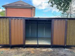 Вместительный хозблок для инвентаря в двойной расцветке в мкрн. Салтыковка, г.о. Балашиха, МО