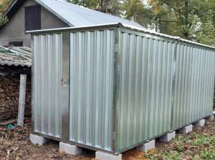 Хозблок для садового инвентаря в цинковом цвете в пгт. Быково, Раменский г.о, МО