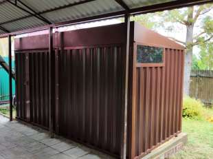 Хозблок для садовых принадлежностей в шоколадном цвете в дер. Гаврилково, Сергиево-Посадский г.о, МО