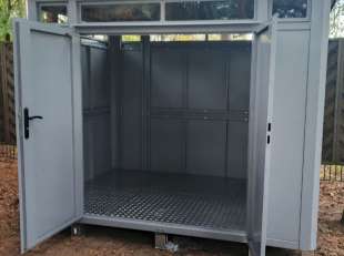 Премиум хозблок для садовой техники и инвентаря в светло-сером цвете в дер. Чиверёво, г.о. Мытищи, МО