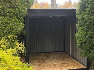 Хозблок для хозяйственных вещей в черном цвете в СНТ Озёрное-1, Дмитровский мун.окр, МО