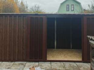 Хозблок для садовой техники и инвентаря в комбинированной расцветке в СТ Геолог, Пушкинский г.о, МО