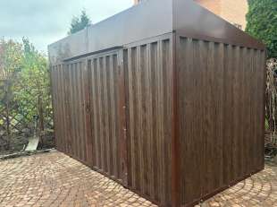 Хозблок для садовой техники и инвентаря в расцветке "под дерево" в дер. Чегодаево, Краснопахорский р-н, Троицкий адм.окр, г. Москва