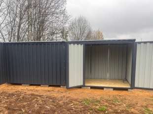 Хозблок для хранения лодок в графитовом цвете в дер. Кумордино, Калининский мун.окр, Тверская обл.