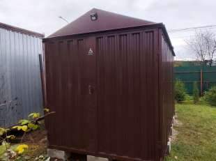 Гараж для мотоцикла в шоколадном цвете в дер. Староселье, Новомосковский адм.окр, МО