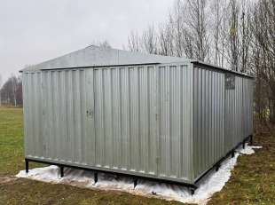 Хозблок для садового инвентаря и хозяйственных инструментов в цинковом цвете в дер. Печёры, Зубцовский р-н, Тверская обл.