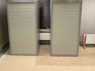 Два шкафа в паркинг для хранения вещей в светло-сером цвете в дер. Барвиха, Одинцовский г.о, МО