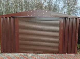 Автомобильный гараж в шоколадном цвете в СНТ Раздолье-3, г.о. Ступино, МО