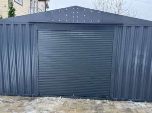 Хозблок для садовой техники, инвентаря и автомобильных шин в графитовом цвете в дер. Исаково, мун.окр. Истра, МО