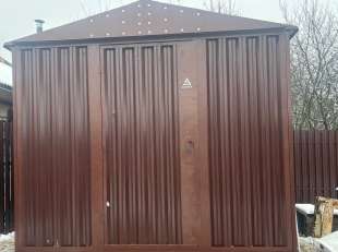 Хозблок для велосипедов, инструментов и автомобильных шин в шоколадном цвете в дер. Постниково, Новомосковский адм.окр, МО