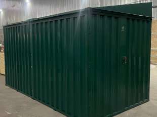 Хозблок для садовой техники и инвентаря в зеленом цвете в КП Щучье озеро, дер. Елькино, г.о. Кашира, МО