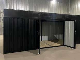 Хозблок для садовой техники и инвентаря в черном цвете в дер. Веретёнки, мун.окр. Истра, МО