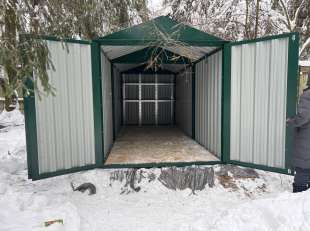 Хозблок для хозяйственных вещей в зеленом цвете в дер. Сбоево, Дмитровский г.о, МО