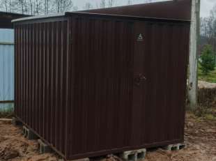 Хозблок для мототехники в шоколадном цвете в дер. Ворыпаевка, г.о. Коломна, МО